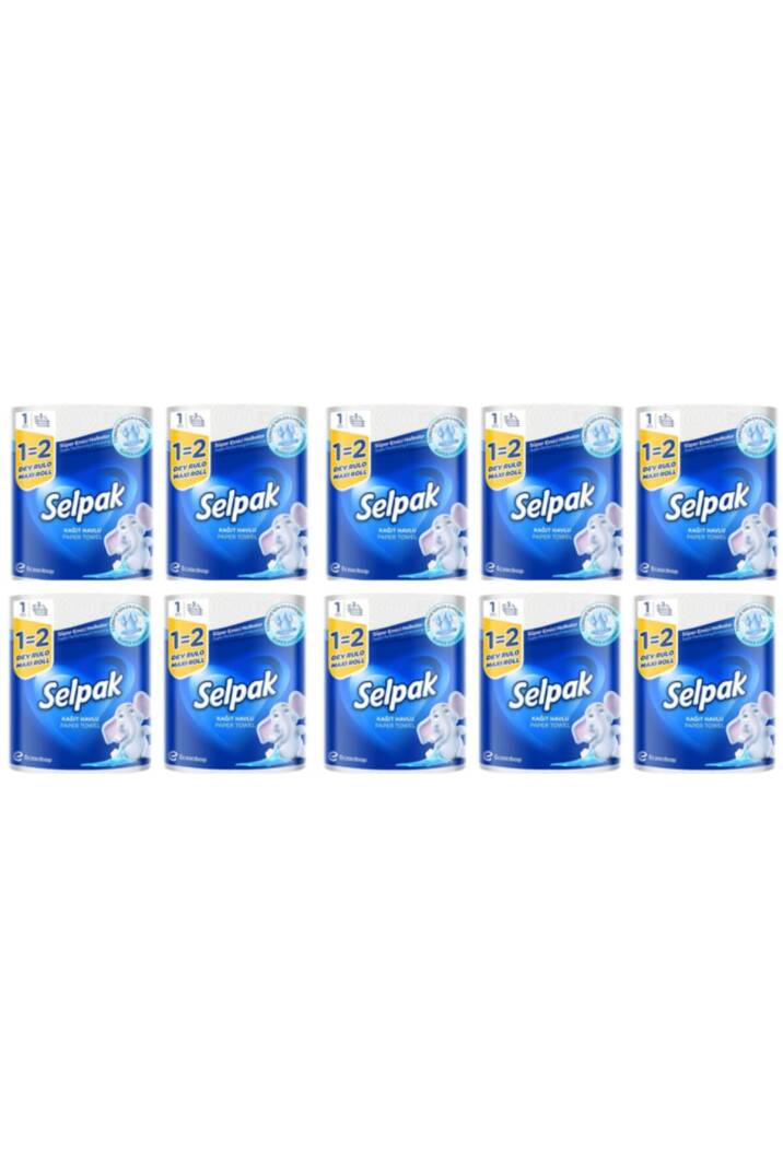 3 Katlı Dev Rulo Havlu 10 Adet - 1