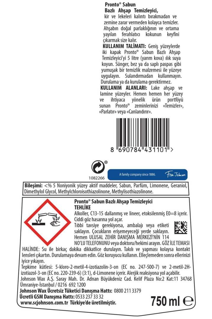 Ahşap Yüzey Temizleyici Klasik 750ml - 2