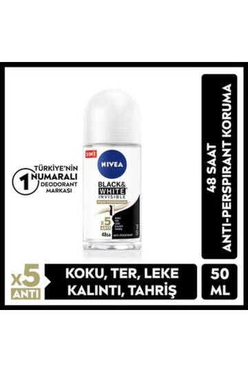 Black and White Invisible Kadın İpeksi Pürüzsüzlük Roll On 50 ml