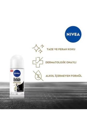 Black and White Invisible Kadın İpeksi Pürüzsüzlük Roll On 50 ml - 3