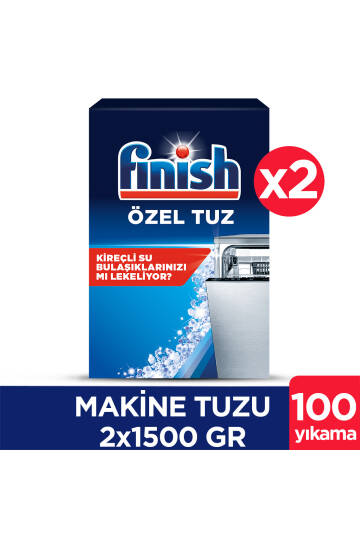 Bulaşık Makinesi  Tuzu  Kireç Kalıntılarına Karşı Koruyucu  2 x 1500 gr - 1