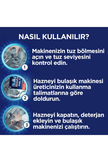 Bulaşık Makinesi  Tuzu  Kireç Kalıntılarına Karşı Koruyucu  2 x 1500 gr - 6