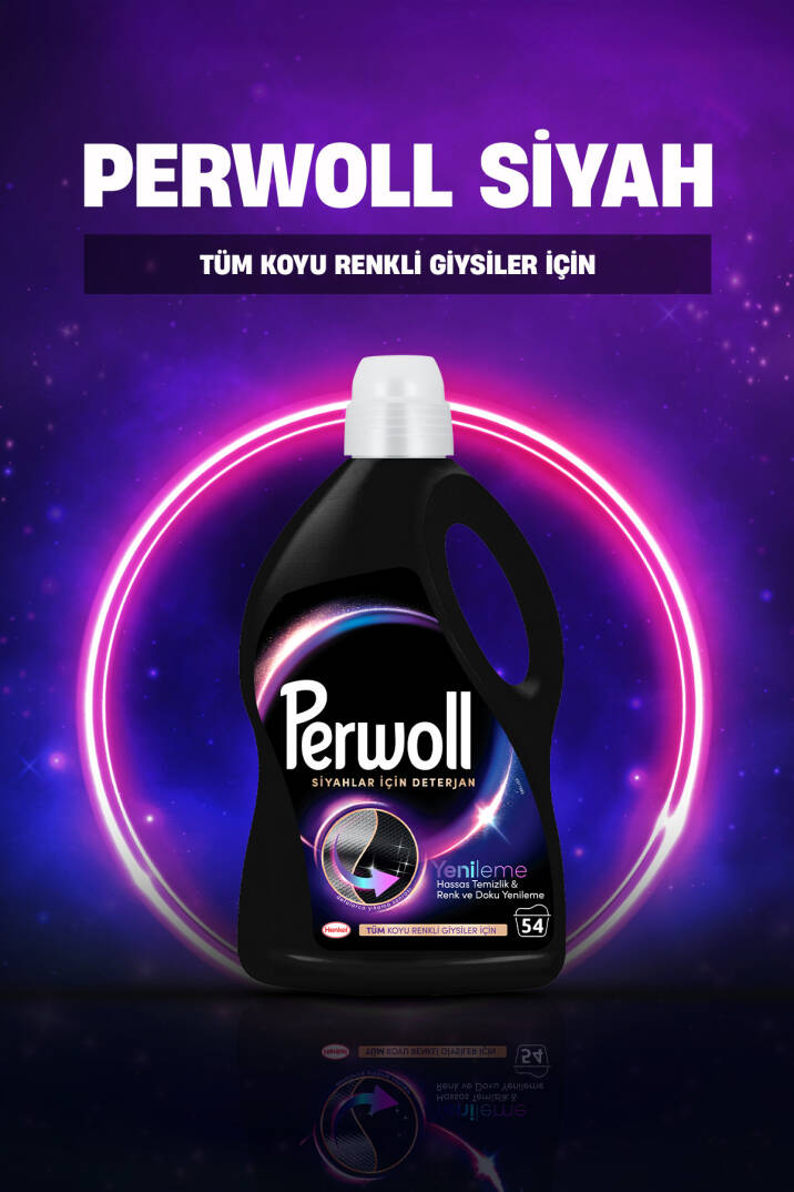 Çamaşır Deterjanı 4'lü set x3 Siyah 2,97L , x1 Koyu Renk Çiçek Cazibesi  2,75L (212 Yıkama) - 11