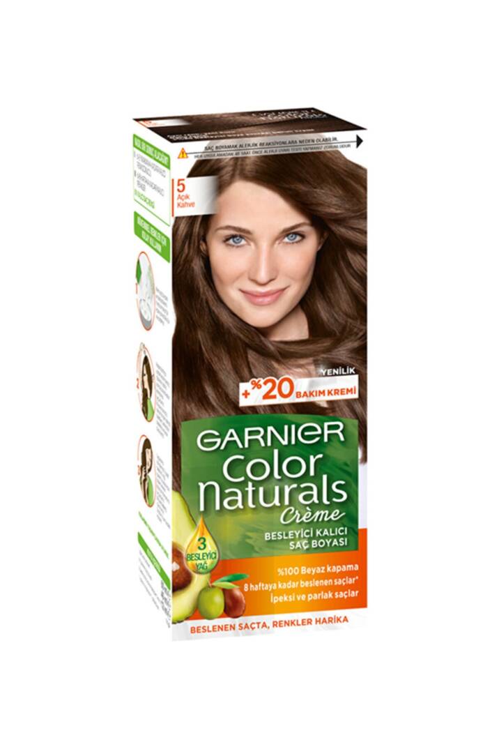 Color Naturals - 5 Açık Kahve Saç Boyası - 1