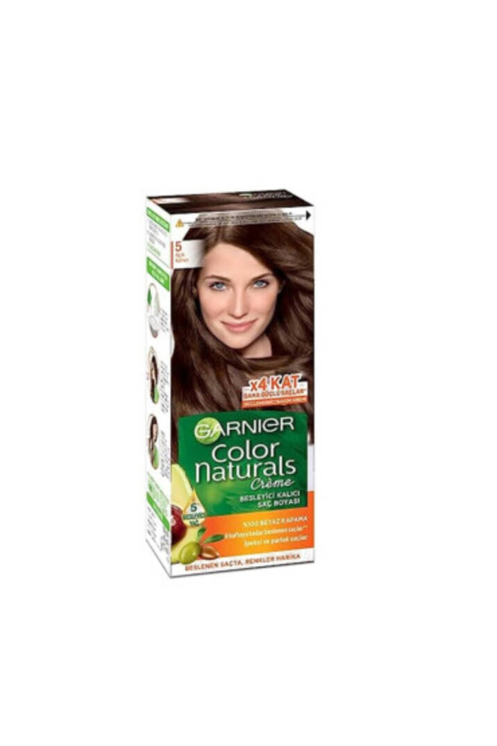 Color Naturals Besleyici Kalıcı Saç Boyası 5 Açık Kahve ( 1 ADET ) - 1