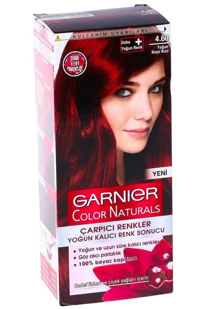Color Naturals Saç Boyası Çarpıcı Renkler No:4 - 60 Yoğun Koyu Kızıl - 1
