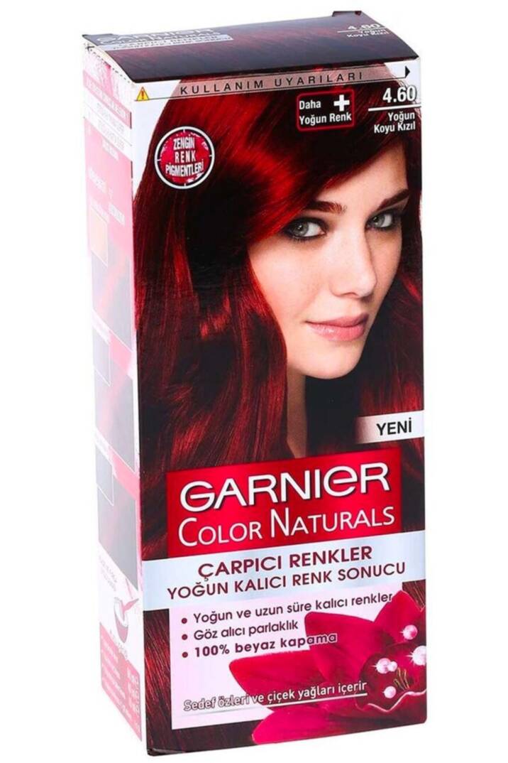 Color Naturals Saç Boyası Çarpıcı Renkler No:4,60 Yoğun Koyu Kızıl - 1