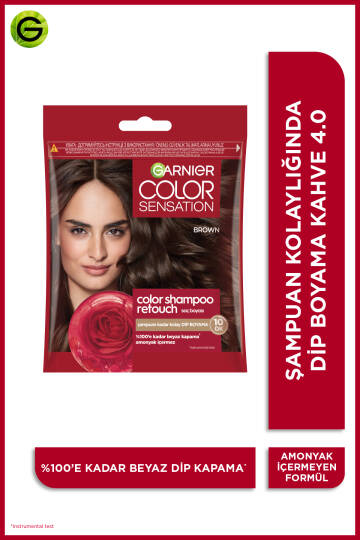 Color Shampoo Retouch Şampuan Kolaylığında Dip Boyası, Kahve 4.0