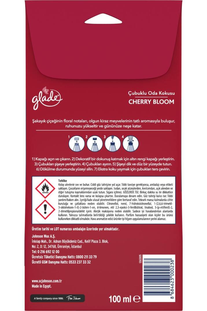 Çubuklu Oda Kokusu Cherry Bloom 100 ml - 2
