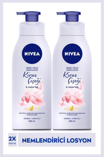Değerli Yağlar Içeren Vücut Losyonu 400ml, Kiraz Çiçeği, Jojoba Yağı, Normal Ve Kuru Ciltler - 1