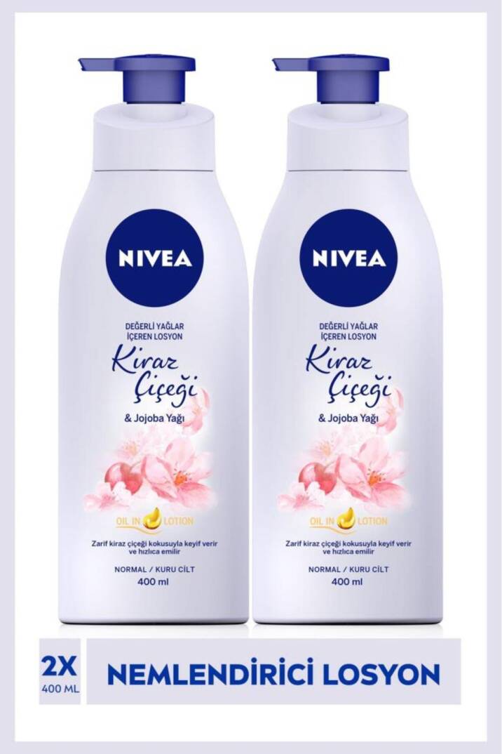 Değerli Yağlar Içeren Vücut Losyonu 400ml, Kiraz Çiçeği, Jojoba Yağı, Normal Ve Kuru Ciltler - 1