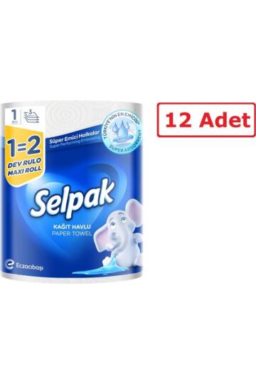 Dev Rulo 3 Katlı Kağıt Havlu 12 Tane