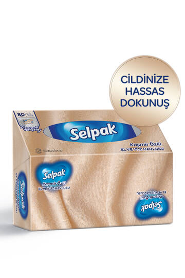 El Ve Yüz Havlusu Kutulu Kaşmir Özlü 5*80 Yaprak - 2