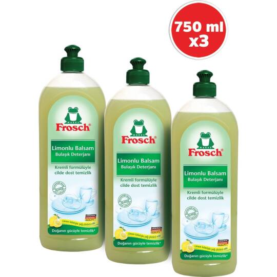 Frosch Limonlu Bulaşık Balsamı 750 ml 3'lü