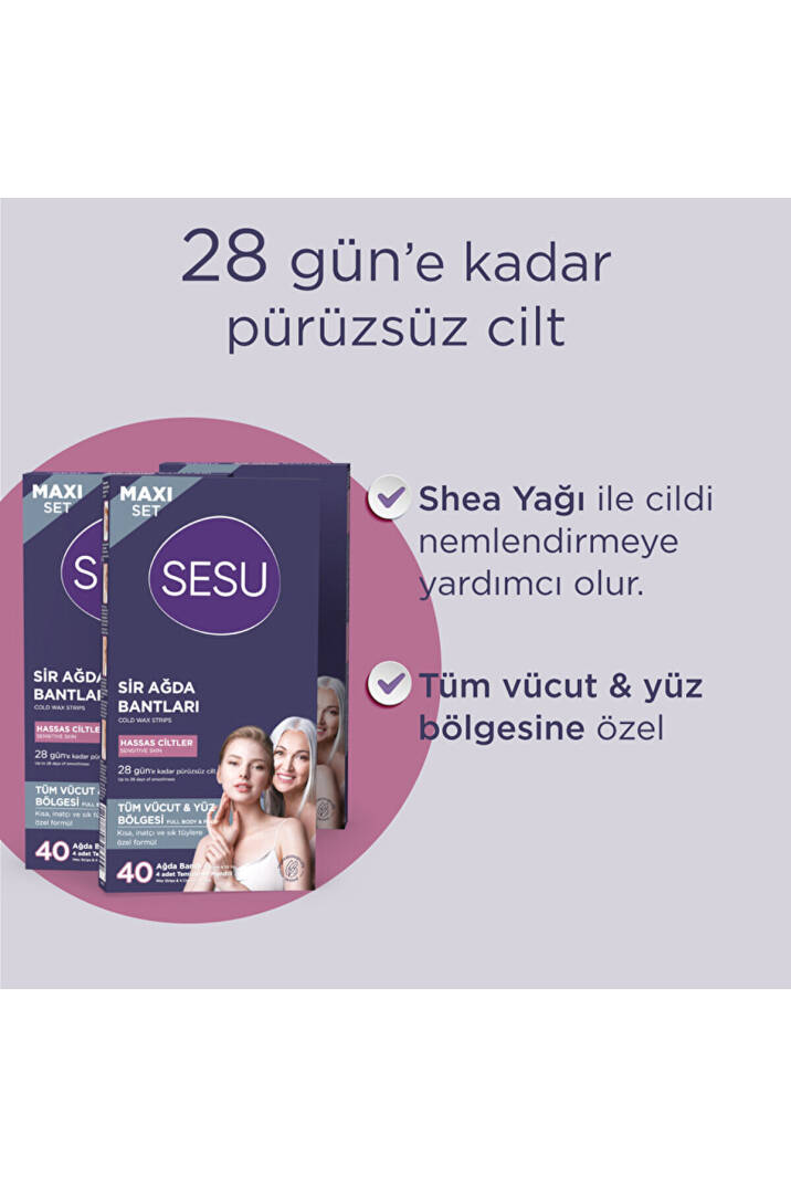 Hassas Ciltlere Özel Maxi Set Ağda Bandı 40'lı - 4