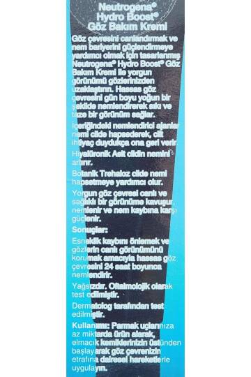 Hydro Boost Yorgunluk Karşıtı Göz Kremi 15 ml - 3