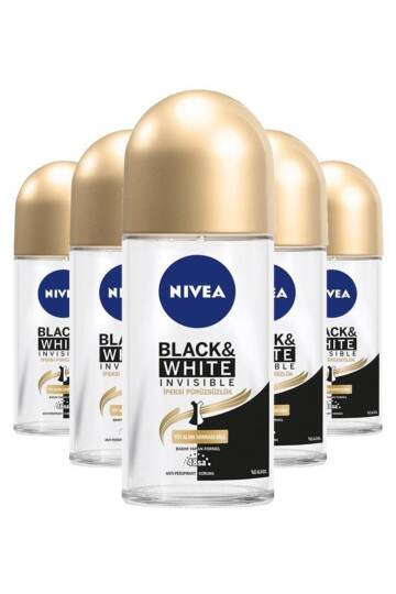 Invisible Black White İpeksi Pürüzsüzlük Roll-on 50 ml 5 Adet