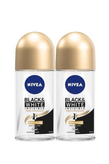 Kadın Roll-on Deodorant Black&white Invisible Ipeksi Pürüzsüzlük 50ml, 48 Saat Koruma, X2 Adet