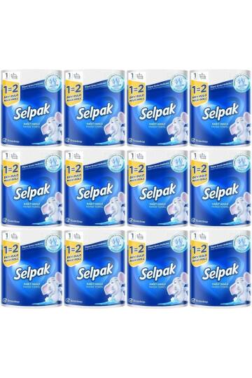 Kağıt Havlu (3 Katlı) Dev Rulo (12 Li Set)