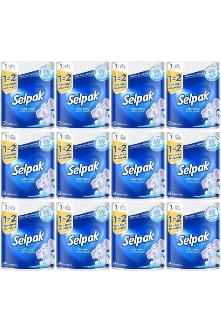 Kağıt Havlu (3 Katlı) Dev Rulo (12 Li Set) - 1
