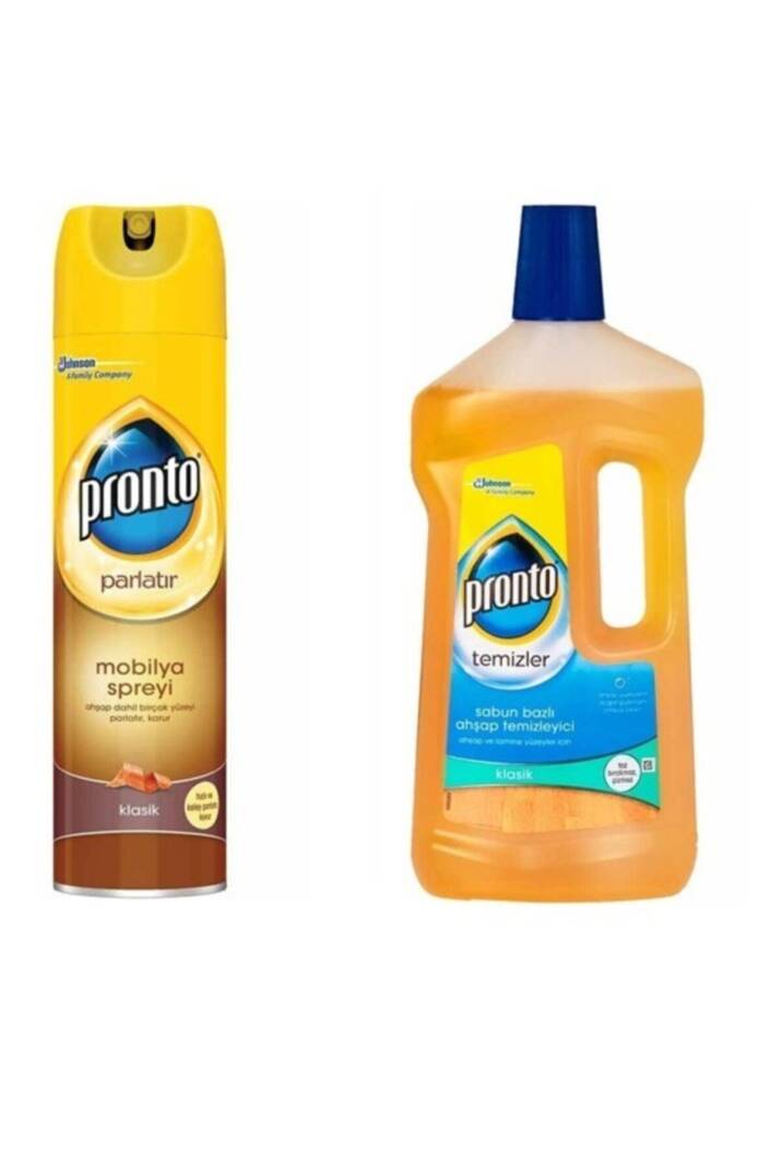 Klasik Mobilya Cilası 300 Ml + Ahşap Temizleyici 750 Ml - 1