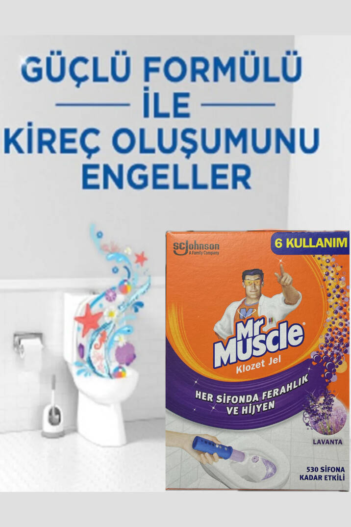 Klozet Jel Blok, Tuvalet Temizleyici, Lavanta, 36g Yeni Ambalaj 4 Adet - 2