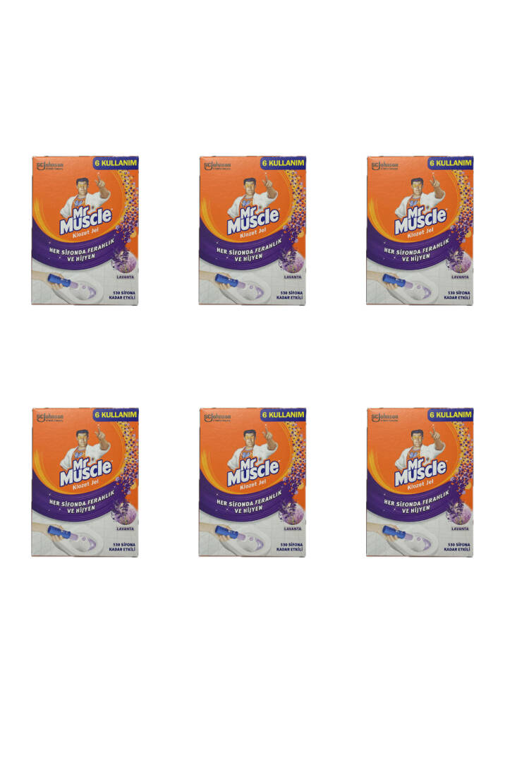 Klozet Jel Blok, Tuvalet Temizleyici, Lavanta, 36g Yeni Ambalaj 6 Paket - 1