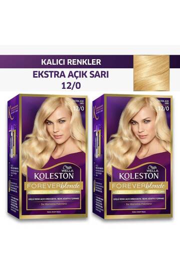 Koleston Kit Saç Boyası 12/0 Çok Açık Doğal Sarı X 2 Adet