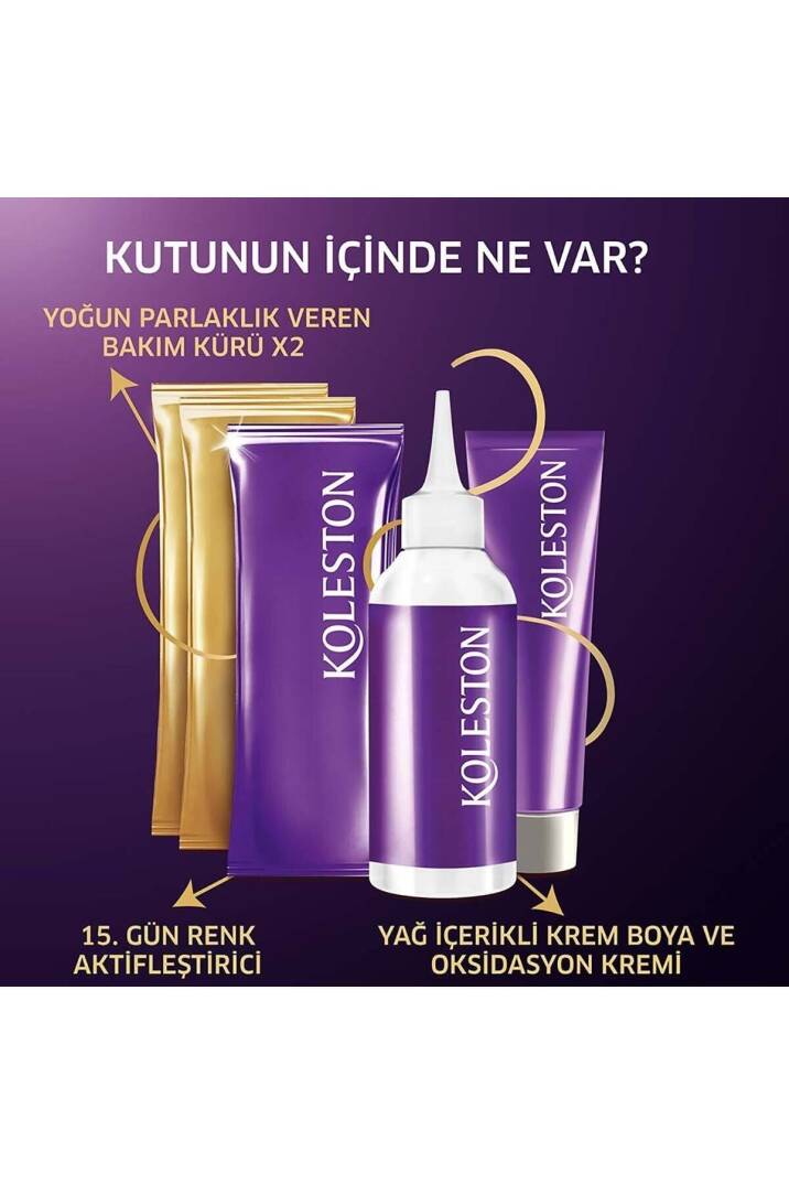 Koleston Kit Saç Boyası 4/77 Kadife Kahve - 7