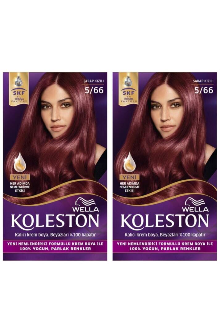 Koleston Kit Saç Boyası 5/66 Şarap Kızılı X 2 Adet - 1