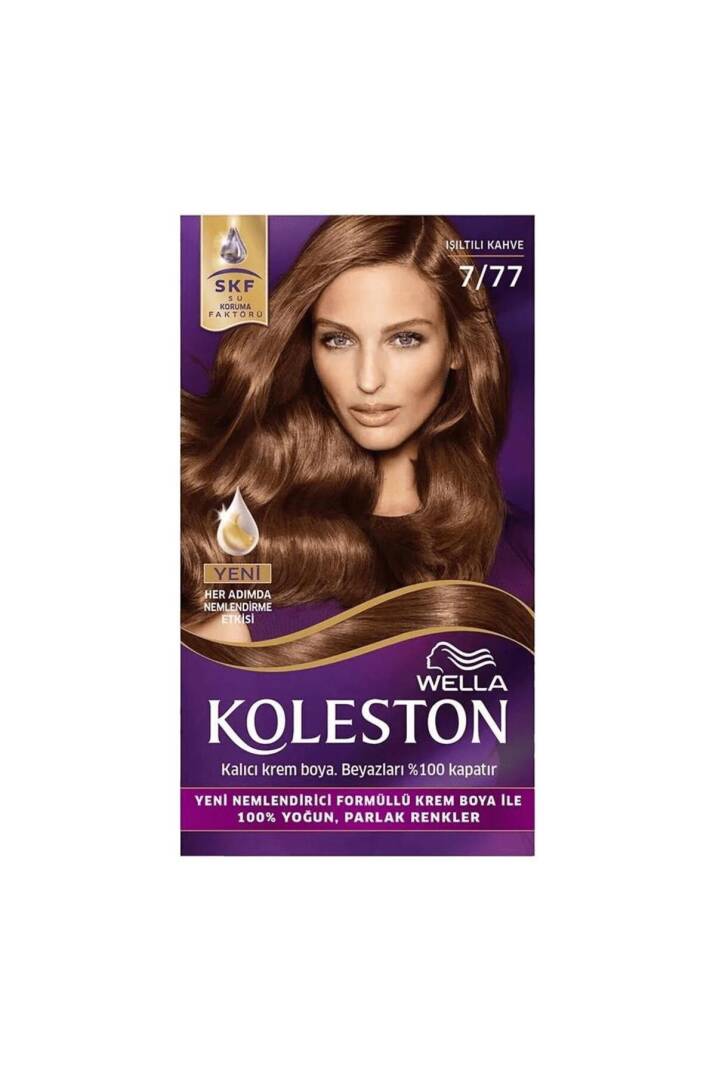 Koleston Kit Saç Boyası 7/77 Işıltılı Kahve - 1