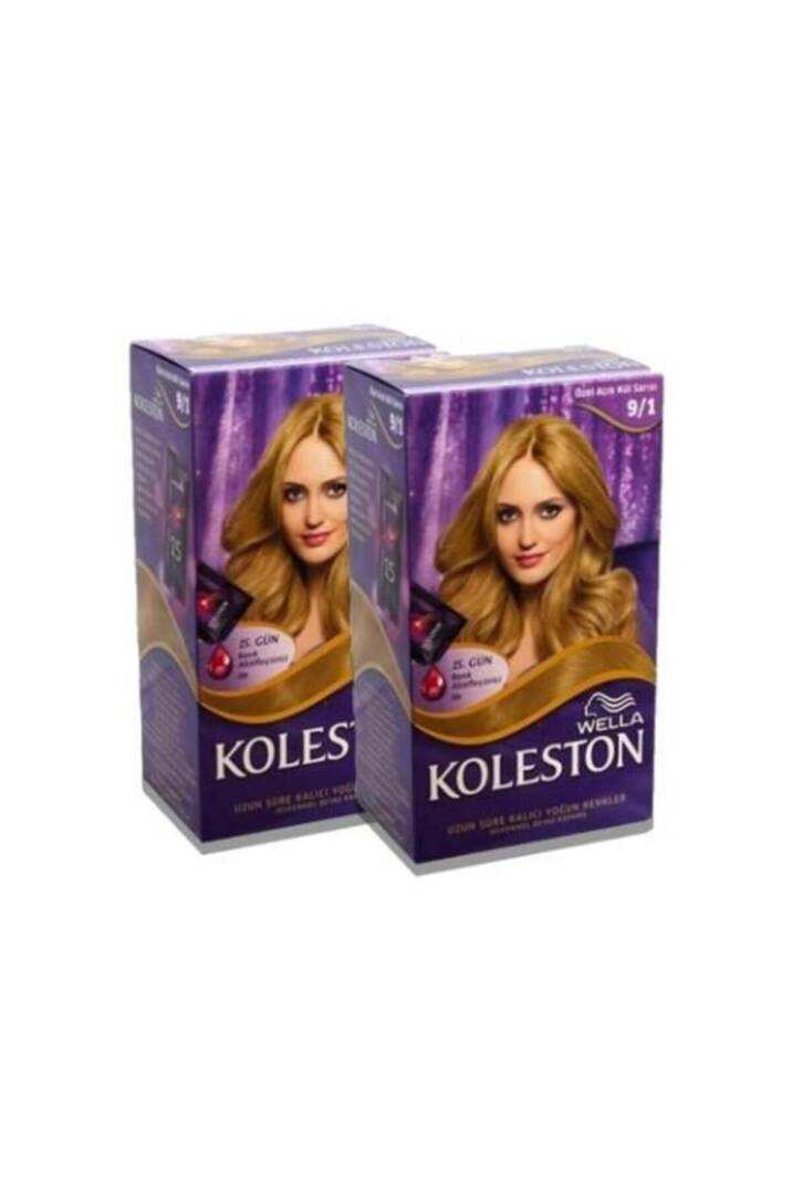 Koleston Kit Saç Boyası 9/1 Özel Açık Küllü Sarı X 2 Adet - 1