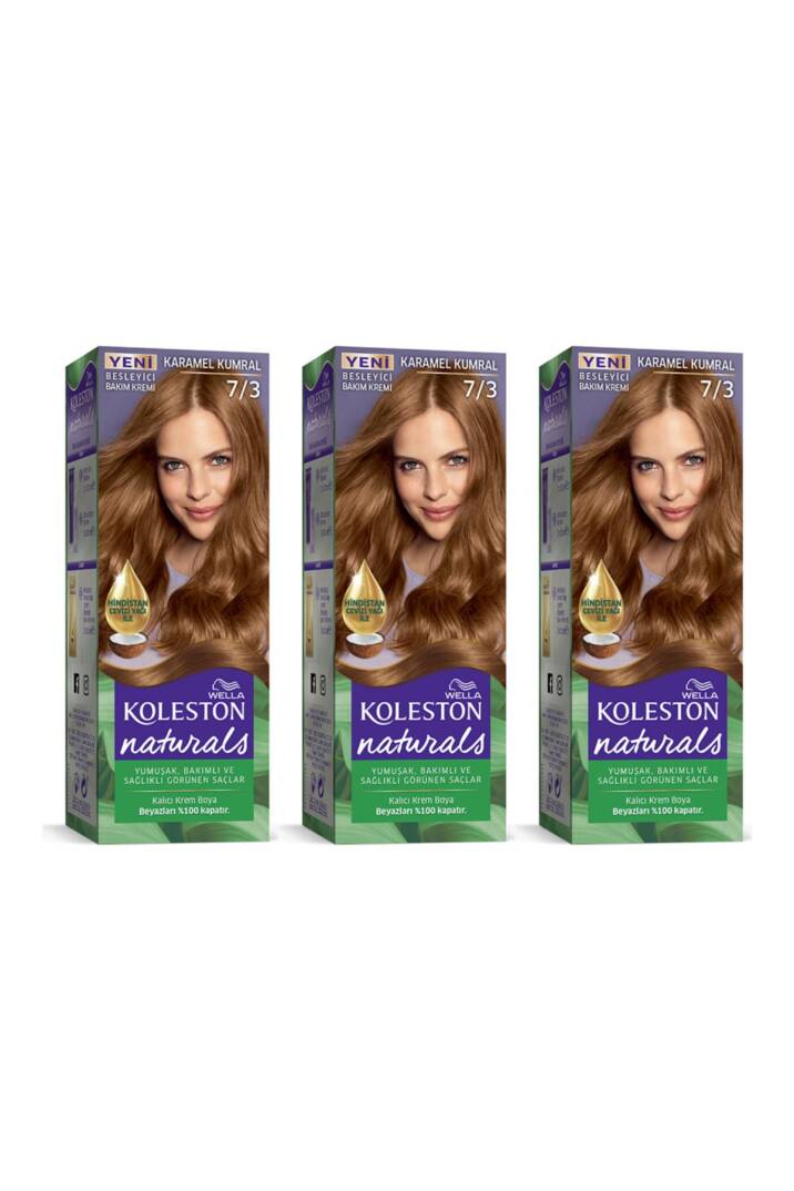 Koleston Naturals Saç Boyası 7/3 Karamel Kumral 3 Adet - 1