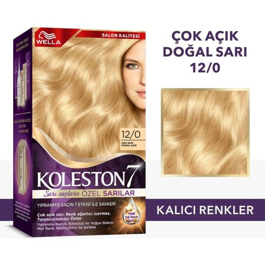 KOLESTON SET 12/0 ÇOK AÇIK DOĞAL SARI