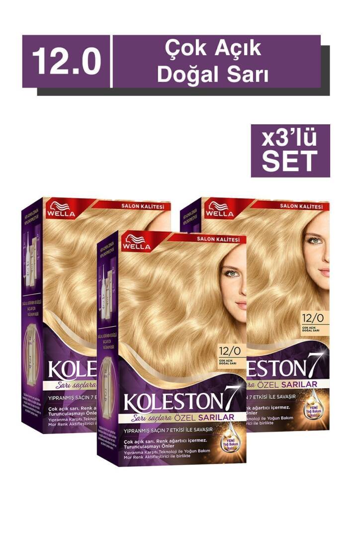 Koleston Supreme Kit 12/0 Çok Açık Doğal Sarı X3'lü Set - 1