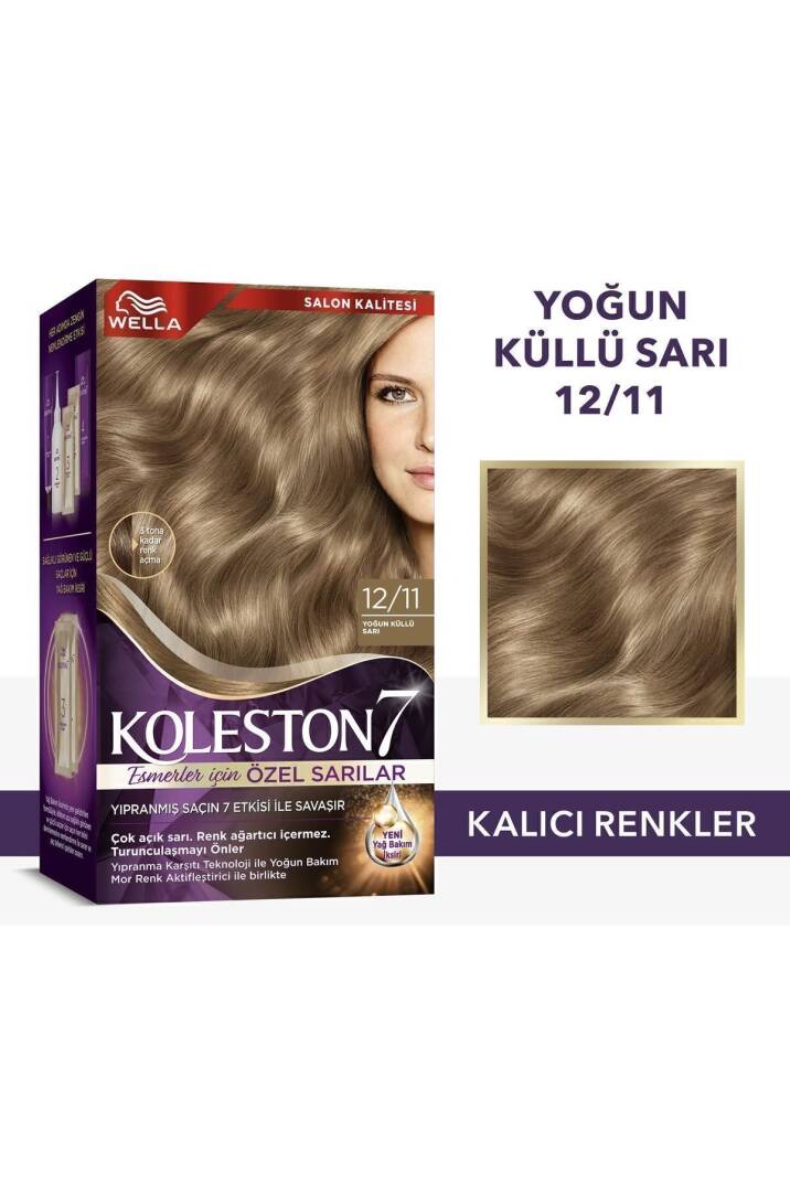 Koleston Supreme Kit Saç Boyası 12/11 Yoğun Küllü Sarı - 1