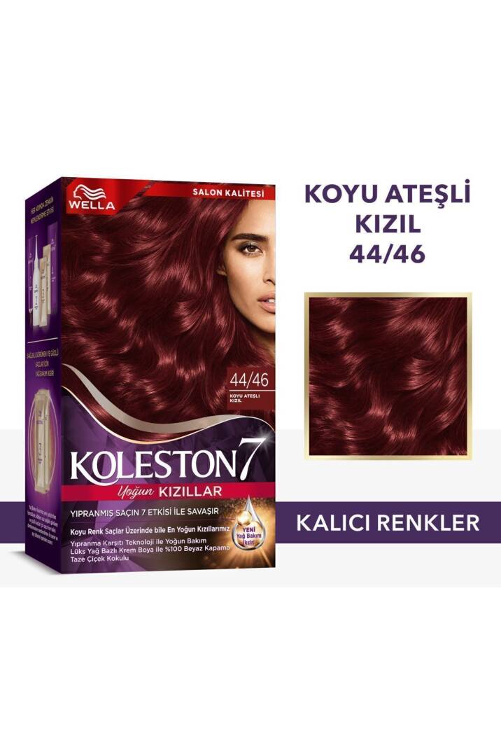Koleston Supreme Kit Saç Boyası 44/46 Koyu Ateşli Kızıl - 1