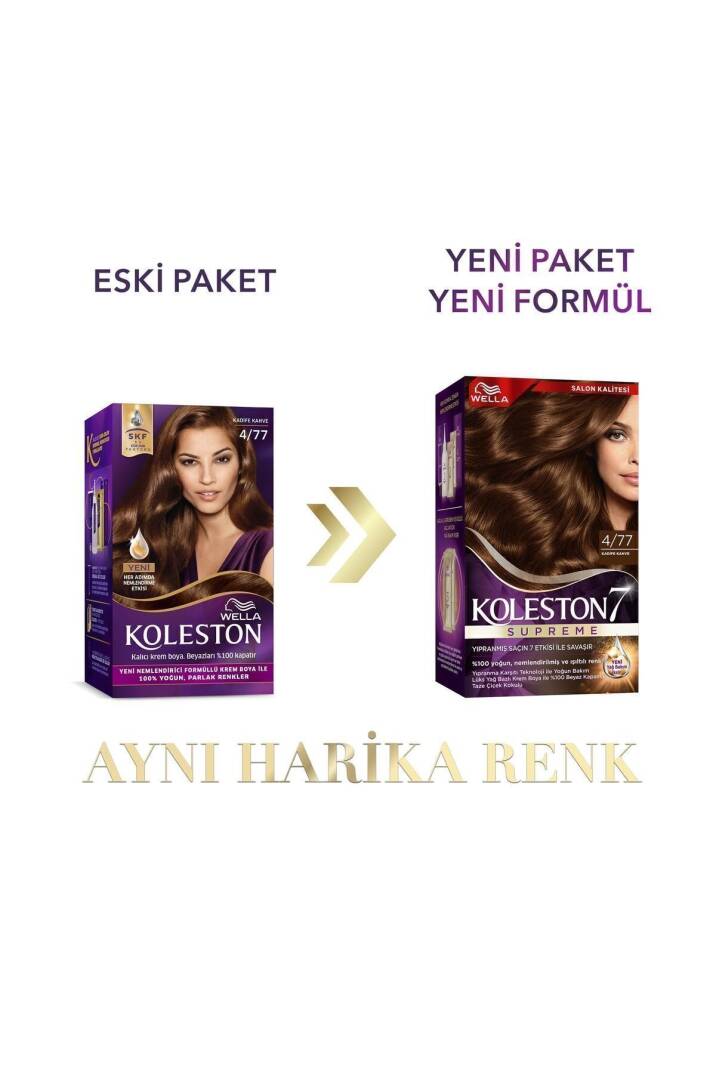 Koleston Supreme Kit Saç Boyası 4/77 Kadife Kahve - 2