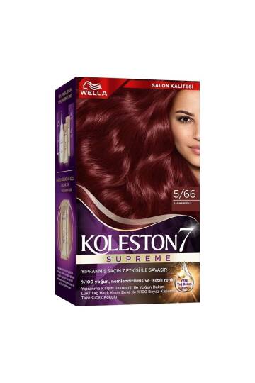 Koleston Supreme Kit Saç Boyası 5/66 Şarap Kızılı - 2