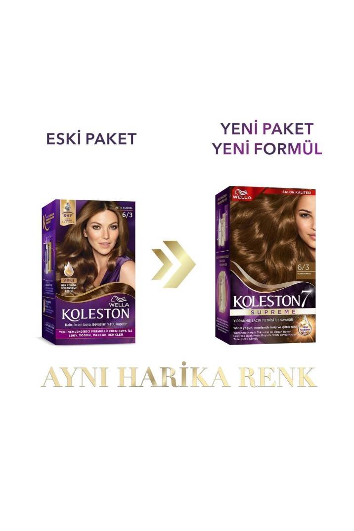 Koleston Supreme Kit Saç Boyası 6/3 Altın Kumral - 2