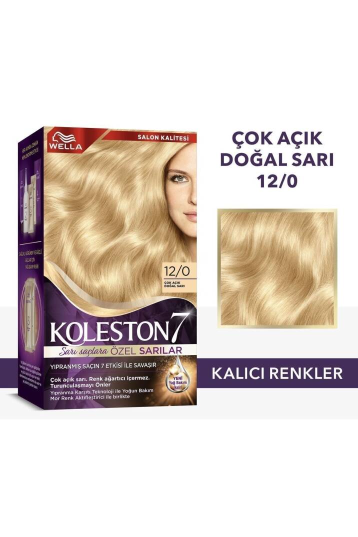 Koleston Supreme Saç Boyası 12/0 Çok Açık Doğal Sarı - 1