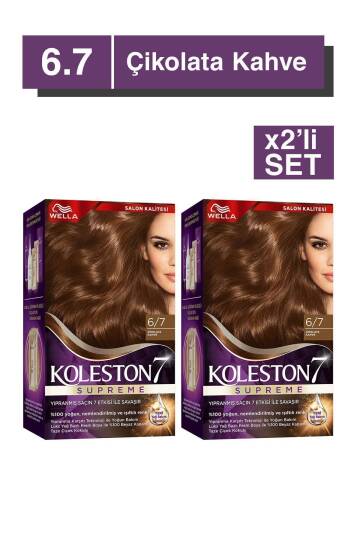 Koleston Supreme Saç Boyası 6/7 Çikolata Kahve X2'li Set