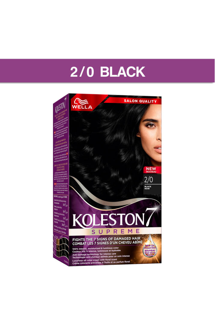 Koleston Supreme Saç Rengi 2/0 Siyah - 1