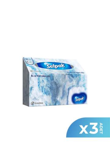 Kutu El Ve Yüz Havlusu 21x19 Cm Üç Katlı - 80x3 Adet - 2