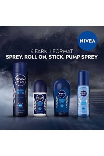 Men Erkek Pump Sprey Deodorant Fresh Active, Ter Ve Ter Kokusuna Karşı 48 Saat Deodorant Koru - 5