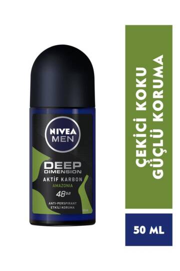 Men Erkek Roll-on Deodorant Amazonia 50ml, 48 Saat Anti-perspirant Koruma, Ter Karşıtı, X3 Adet - 2