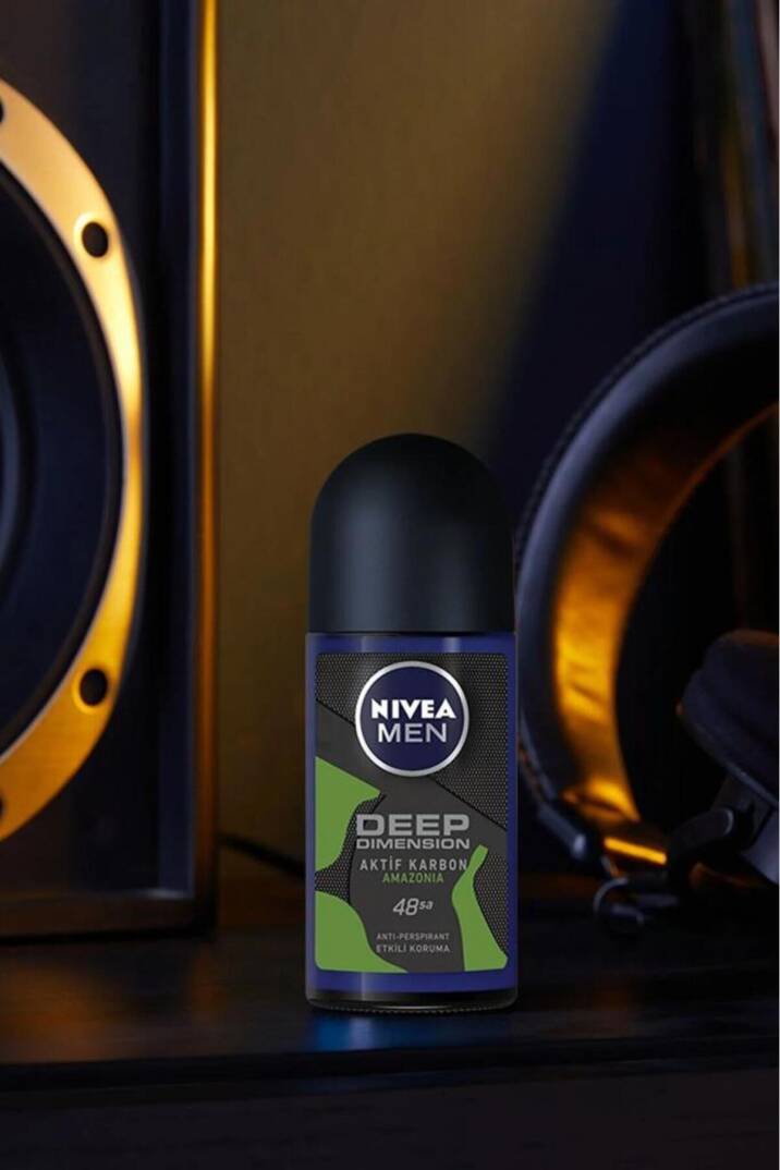 Men Erkek Roll-on Deodorant Amazonia 50ml, 48 Saat Anti-perspirant Koruma, Ter Karşıtı, X3 Adet - 4