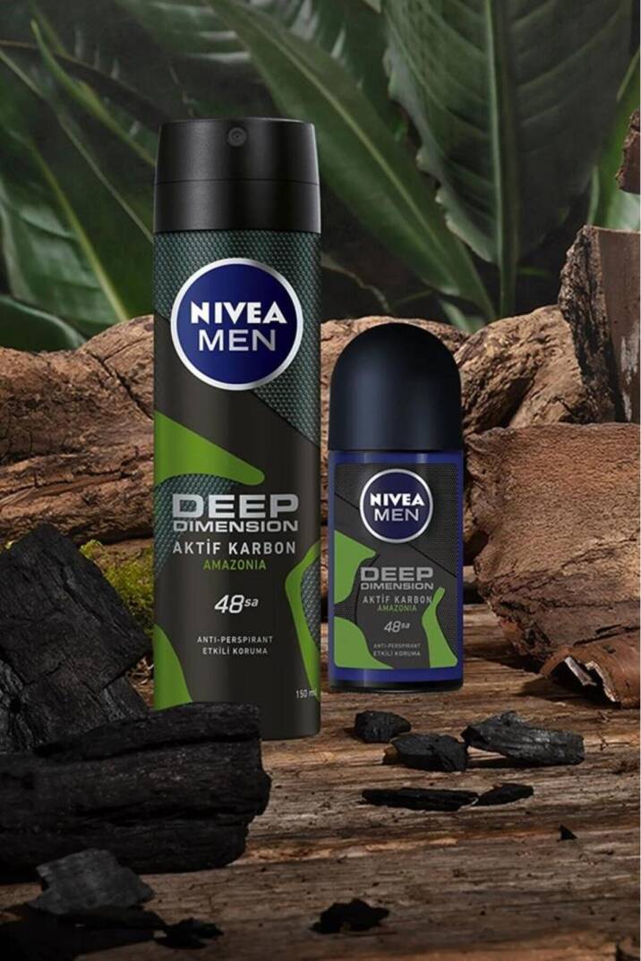 Men Erkek Roll-on Deodorant Amazonia 50ml, 48 Saat Anti-perspirant Koruma, Ter Karşıtı, X3 Adet - 5