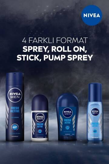 Men Pump Sprey Deodorant Fresh Active 48 Saat Deodorant Koruması 75ml - 5