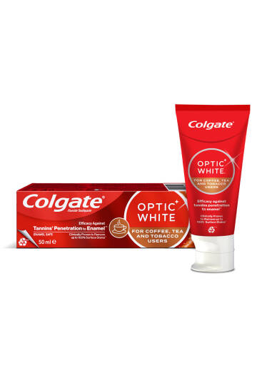 Optic White Kahve, Çay ve Tütün Kullanıcıları için Diş Macunu 50 Ml 3 ADET